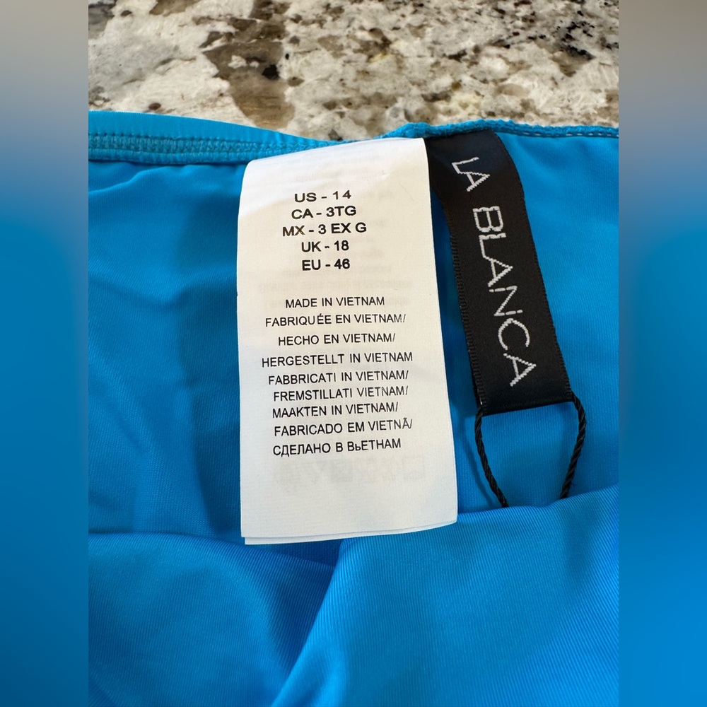 La Blanca Turquoise Tankini Swimsuit - Picture 9 of 11